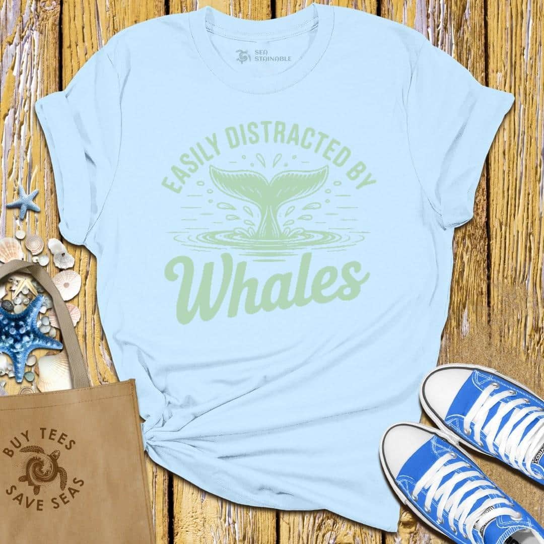 T-Shirt Light Blue / S Whale Attentioned T Shirt