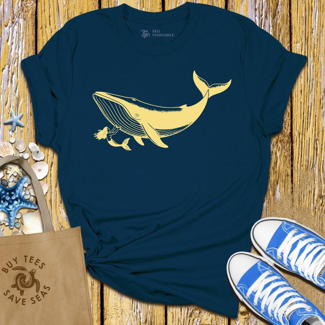 T-Shirt Navy / S Whale Embrace T Shirt