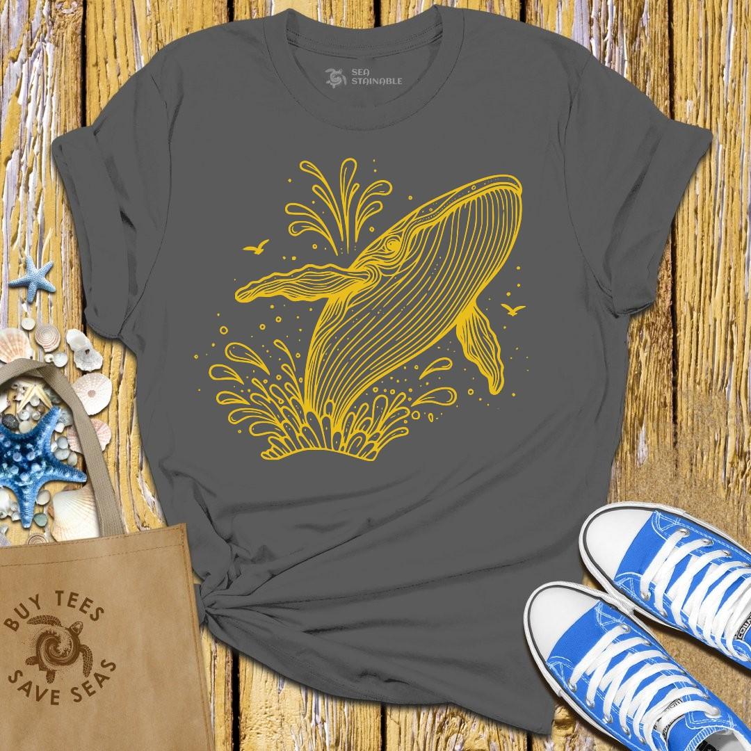 T-Shirt Charcoal / S Whale Splash T Shirt