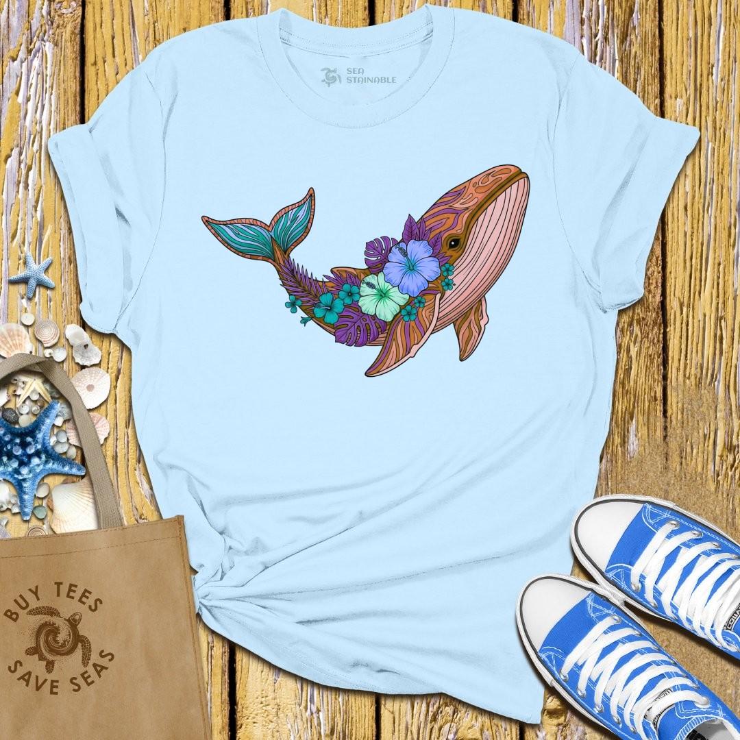T-Shirt Light Blue / S Wild Whale T Shirt
