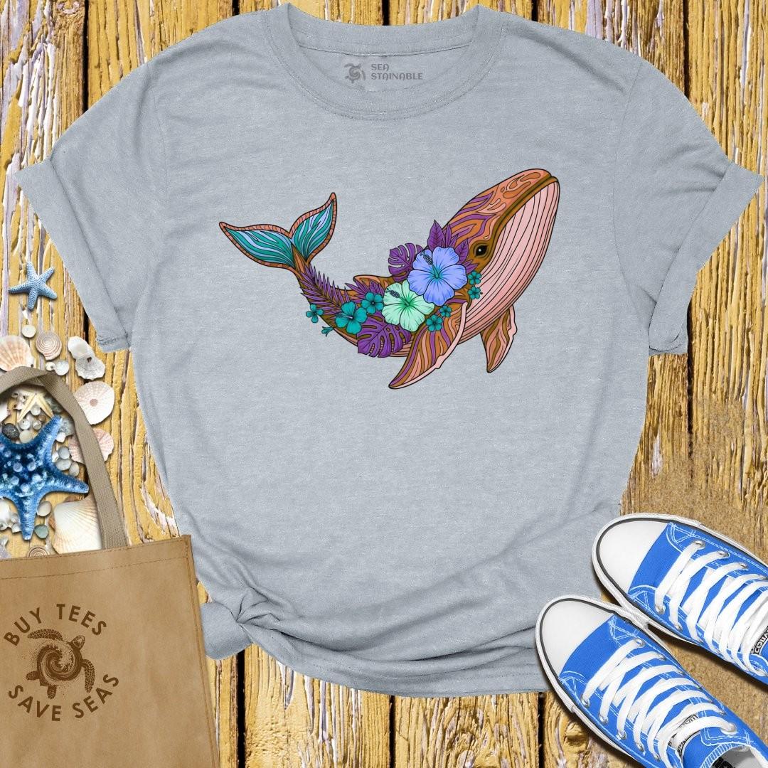 T-Shirt Sports Grey / S Wild Whale T Shirt